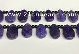 CAA4361 Top drilled 20*30mm freeform dragon veins agate beads