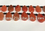 CAA4362 Top drilled 20*30mm freeform dragon veins agate beads