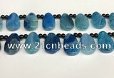 CAA4364 Top drilled 20*30mm freeform dragon veins agate beads