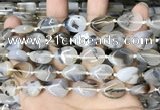 CAA4375 15.5 inches 12*16mm flat teardrop Montana agate beads