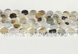 CAA4384 15.5 inches 14mm flat round Montana agate beads