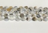 CAA4386 15.5 inches 12mm heart Montana agate beads
