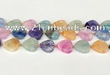 CAA4417 15.5 inches 20mm heart agate druzy geode beads