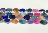 CAA4421 15.5 inches 15*20mm flat round agate druzy geode beads