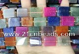 CAA4441 15.5 inches 14*18mm rectangle dragon veins agate beads