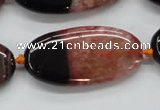 CAA446 15.5 inches 20*40mm oval agate druzy geode gemstone beads