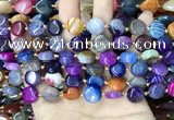 CAA4460 15.5 inches 12mm flat round dragon veins agate beads