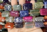 CAA4480 15.5 inches 15*20mm rectangle dragon veins agate beads