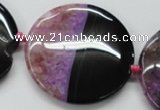 CAA449 15.5 inches 45mm flat round agate druzy geode  beads