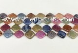 CAA4492 15.5 inches 16mm diamond dragon veins agate beads