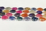 CAA4493 15.5 inches 15*20mm flat teardrop dragon veins agate beads