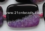 CAA450 15.5 inches 30*40mm rectangle agate druzy geode  beads