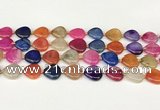 CAA4500 15.5 inches 16*16mm flat teardrop dragon veins agate beads