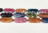 CAA4506 15.5 inches 13*30mm rectangle dragon veins agate beads