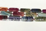 CAA4507 15.5 inches 20*40mm rectangle dragon veins agate beads