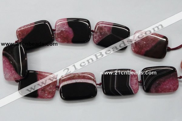 CAA451 15.5 inches 30*40mm rectangle agate druzy geode  beads