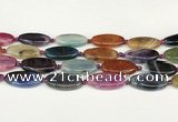 CAA4514 15.5 inches 15*30mm oval dragon veins agate beads