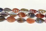 CAA4523 15.5 inches 20*26mm twisted oval dragon veins agate beads