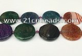 CAA4530 15.5 inches 35mm flat round dragon veins agate beads