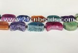 CAA4541 15.5 inches 22*32mm - 25*35mm freefrom agate druzy geode beads