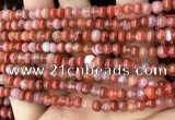 CAA4560 15.5 inches 4*5mm rondelle south red agate beads