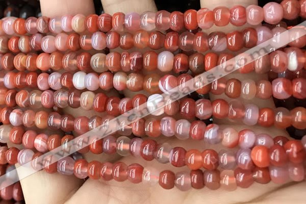 CAA4560 15.5 inches 4*5mm rondelle south red agate beads