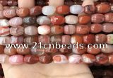 CAA4568 15.5 inches 8*12mm - 9*14mm rice south red agate beads