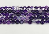 CAA4581 15.5 inches 10mm flat round banded agate beads wholesale