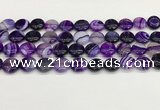 CAA4589 15.5 inches 12mm flat round banded agate beads wholesale