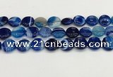CAA4609 15.5 inches 16mm flat round banded agate beads wholesale