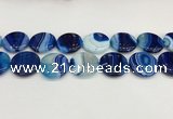 CAA4633 15.5 inches 25mm flat round banded agate beads wholesale