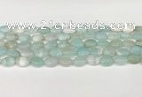 CAA4649 15.5 inches 10*14mm oval banded agate beads wholesale