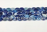 CAA4650 15.5 inches 10*14mm oval banded agate beads wholesale