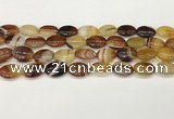 CAA4653 15.5 inches 12*16mm oval banded agate beads wholesale