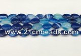 CAA4658 15.5 inches 12*16mm oval banded agate beads wholesale