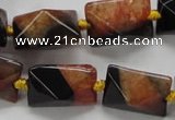 CAA466 15.5 inches 16*16*20mm pyramid agate druzy geode beads