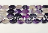 CAA4670 15.5 inches 15*20mm oval banded agate beads wholesale