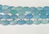 CAA4673 15.5 inches 15*20mm oval banded agate beads wholesale