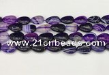 CAA4695 15.5 inches 12*16mm flat teardrop banded agate beads wholesale