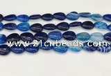 CAA4699 15.5 inches 12*16mm flat teardrop banded agate beads wholesale
