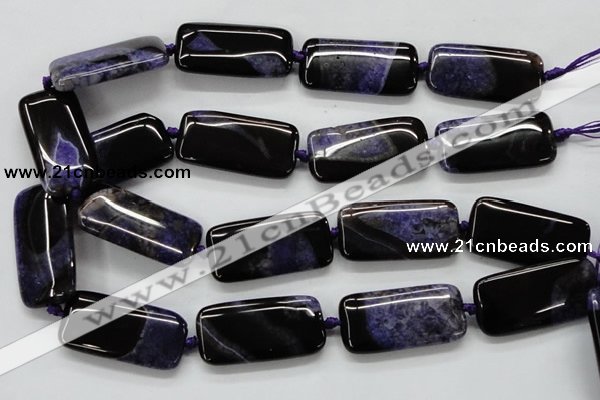 CAA470 15.5 inches 20*40mm rectangle agate druzy geode beads