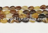 CAA4702 15.5 inches 13*18mm flat teardrop banded agate beads wholesale