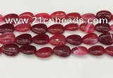 CAA4713 15.5 inches 15*20mm flat teardrop banded agate beads wholesale