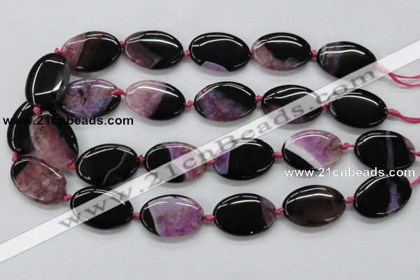 CAA472 15.5 inches 20*30mm oval agate druzy geode beads