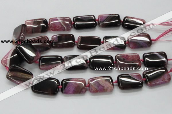 CAA473 15.5 inches 18*28mm rectangle agate druzy geode beads