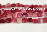 CAA4737 15.5 inches 12*12mm square banded agate beads wholesale