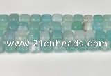 CAA4738 15.5 inches 12*12mm square banded agate beads wholesale