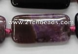 CAA474 15.5 inches 20*40mm rectangle agate druzy geode beads