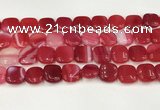 CAA4744 15.5 inches 14*14mm square banded agate beads wholesale