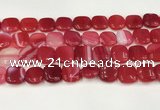 CAA4752 15.5 inches 16*16mm square banded agate beads wholesale